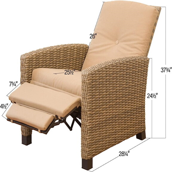 Indoor   Outdoor Recliner   Weather Wicker Recl...