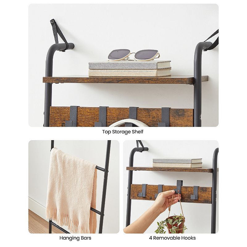 Blanket Ladder Shelf， Blanket Holder Rack for Living Room， Decorative Ladder