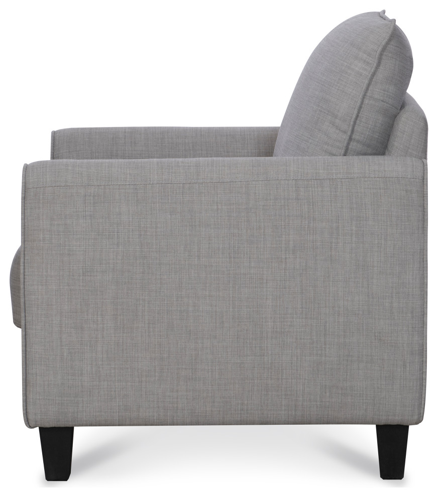 Brooklynn Gray Armchair   Transitional   Armchairs And Accent Chairs   by Legacy Classic  Houzz