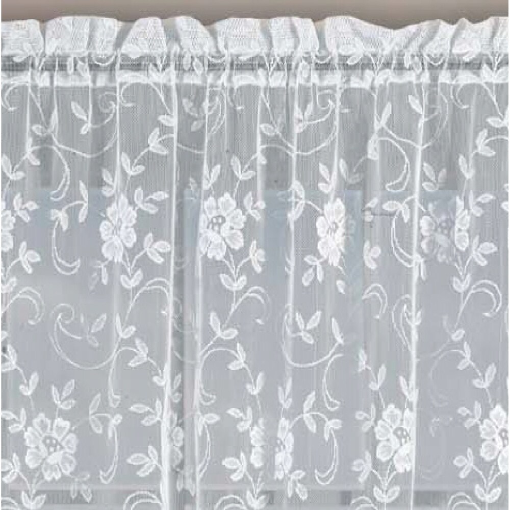 Grace Shabby Chic Floral Lace Ballon Tie Up Window Curtain