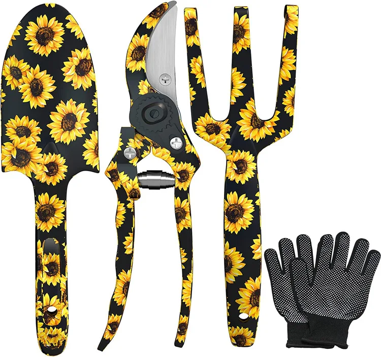 Printed Garden Tool Set Girl Weeding Flower Horticulture Aluminum oy Garden Tool Gift Pack