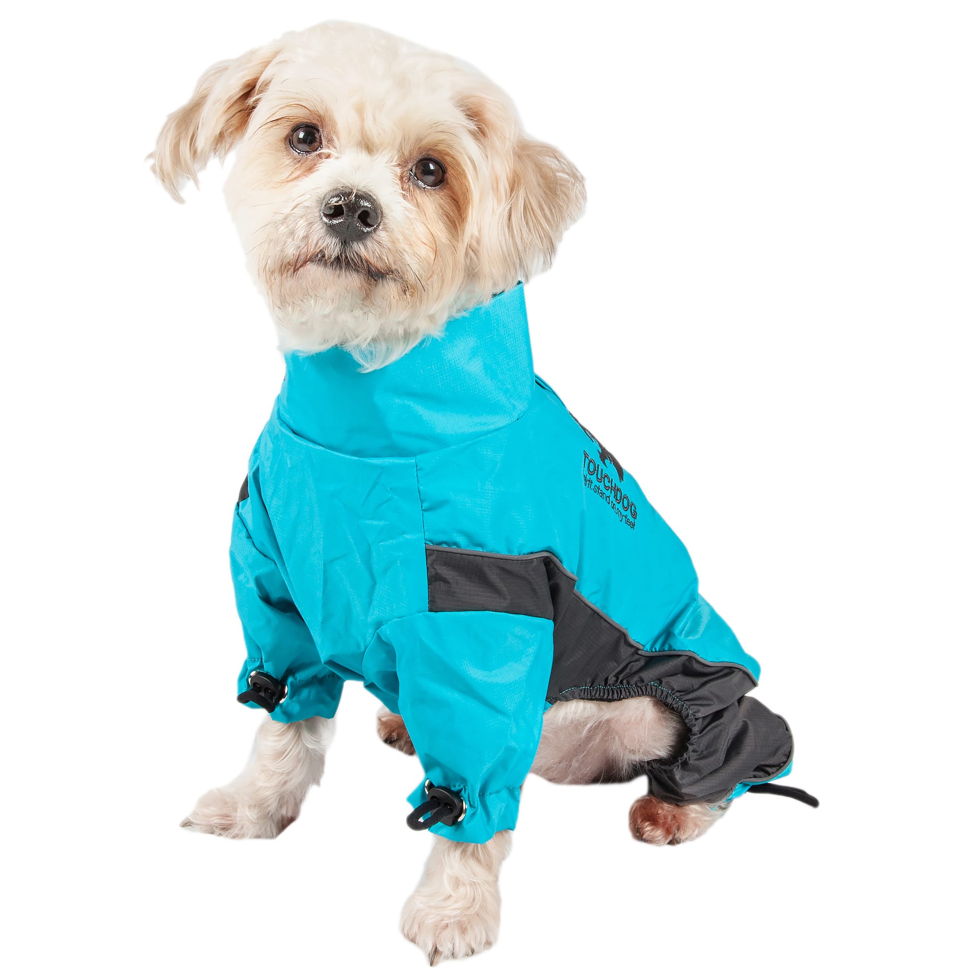 Touchdog Blue Quantum-Ice Full-Bodied Adjustable and 3M Reflective Dog Jacket， X-Small