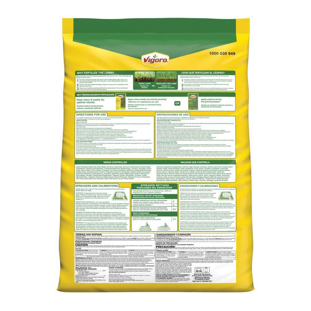 Vigoro 43.9 lbs. 15000 sq. ft. Weed  FeedI Weed Killer Plus Lawn Fertilizer 52120