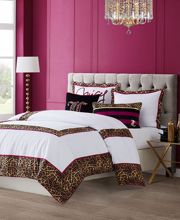 Juicy Couture Regent Leopard 3-Pc. Comforter Set  Queen