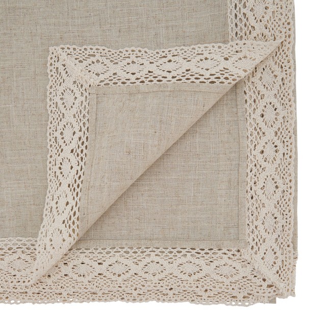 Saro Lifestyle Lace Border Design Tablecloth