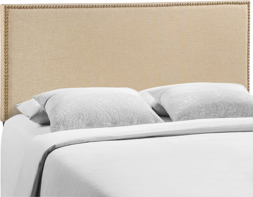 Region Queen Nailhead Upholstered Headboard   Transitional   Headboards   by GwG Outlet  Houzz