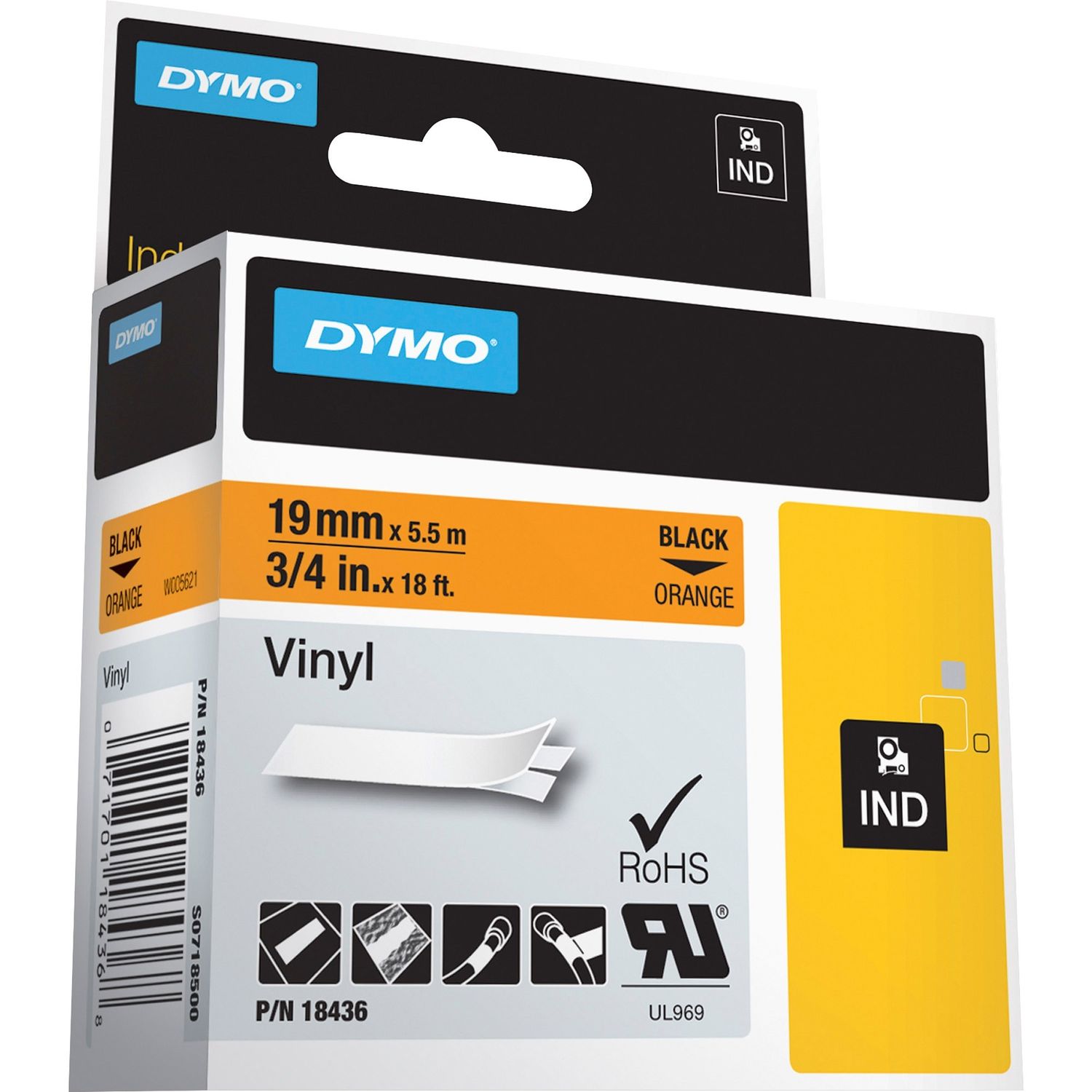 Colored Industrial Rhino Vinyl Labels by Newell Brands DYM18436