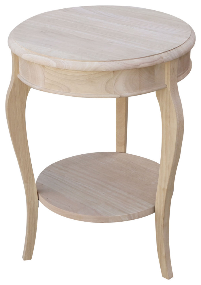 Cambria Round End Table   Transitional   Side Tables And End Tables   by International Concepts  Houzz