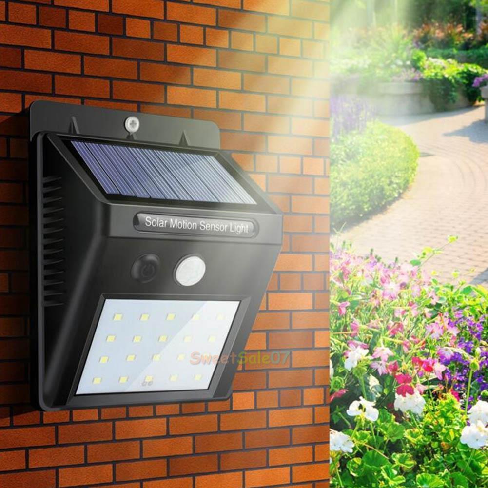 2/4/6/8/10 Pack 20 Led Solar Power Sensor Wall Light Security Motion Lamp Waterproof Outdoor Yard Garden Lamp