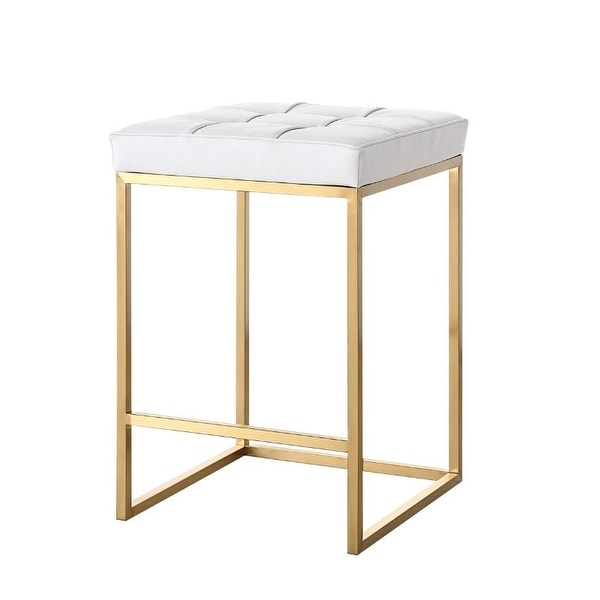 Pipe Counter Stool (set of 3)|White/Gold