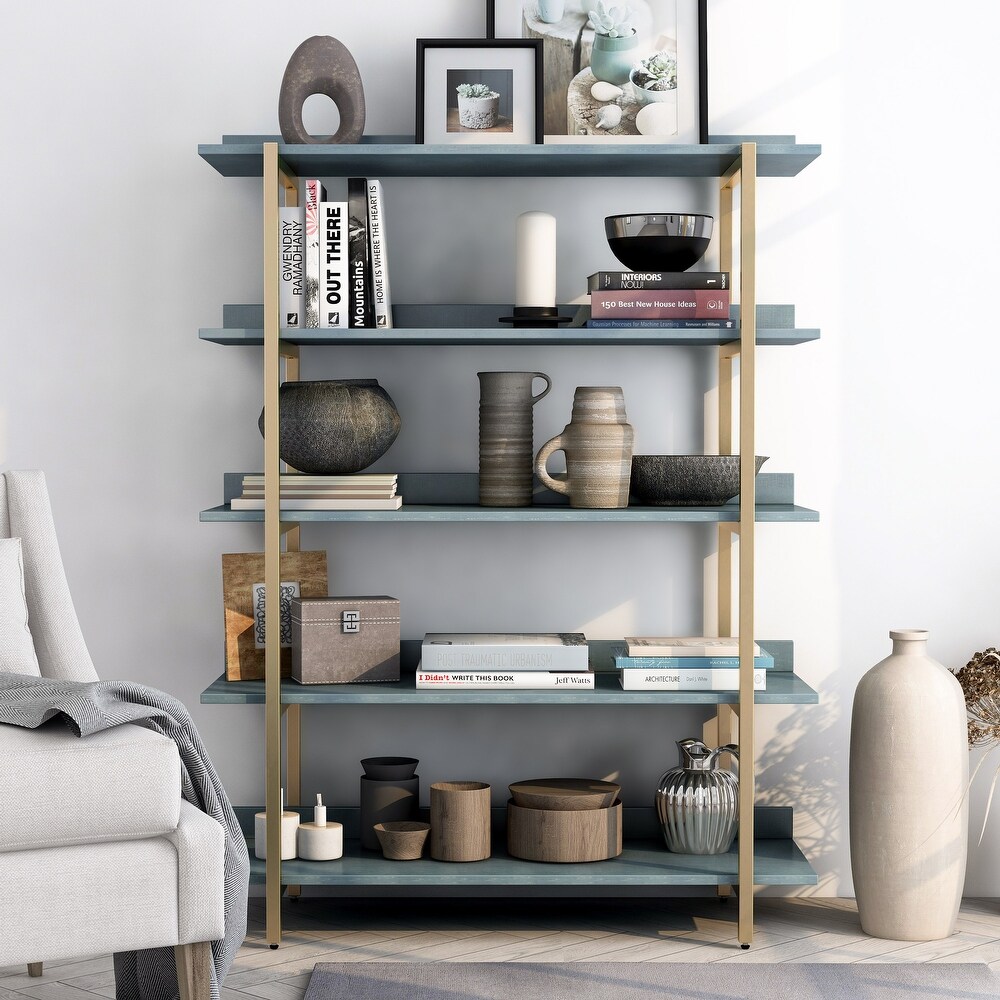 Bizi Contemporary Metal 5 Tier Display Shelf by Furniture of America