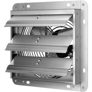 Aoibox 10 in. Aluminum Shutter Exhaust Fan in Silver High Speed 1650 RPM 820 CFM 1-Pack SNMX5168