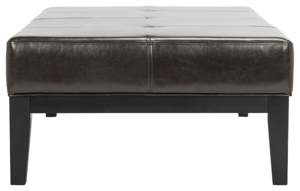 Tonita Rectangle Cocktail Ottoman Brown/ Black   Transitional   Footstools And Ottomans   by Peachtree Fine Furniture  Houzz