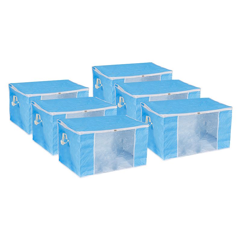 Clothing Storage Box Folding Storage Bag Clothes Organizer， 6pcs