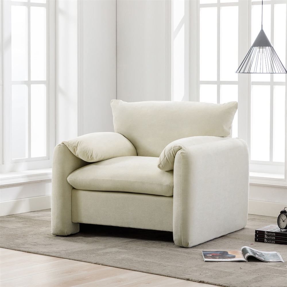 Chenille Oversized Armchair