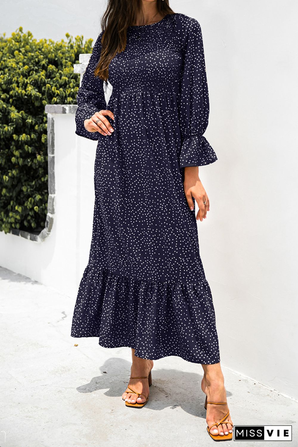 Floral Print Long Sleeve Dress Women Wholesale