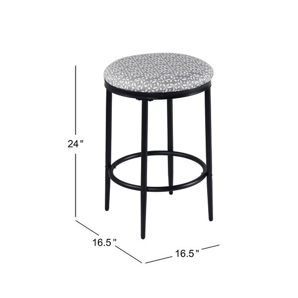 HomePop Upholstered Metal Barstool