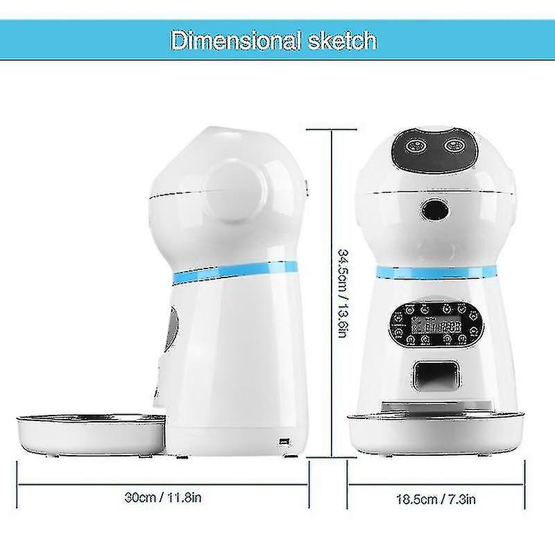 3.5l Automatic Pet Feeder Intelligent Cat Food Dispenser Dog Timer Stainless Steel Bowl Auto Dog Cat Pet Food Supplies