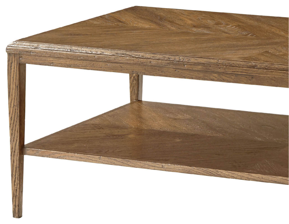 Modern Oak Coffee Table Light Finish   Transitional   Coffee Tables   by English Georgian America  Houzz