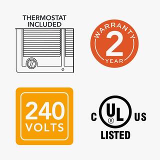 Cadet 240208-volt 40003000-watt Com-Pak Twin In-wall Fan-forced Replacement Electric Heater Assembly with Thermostat CST402T