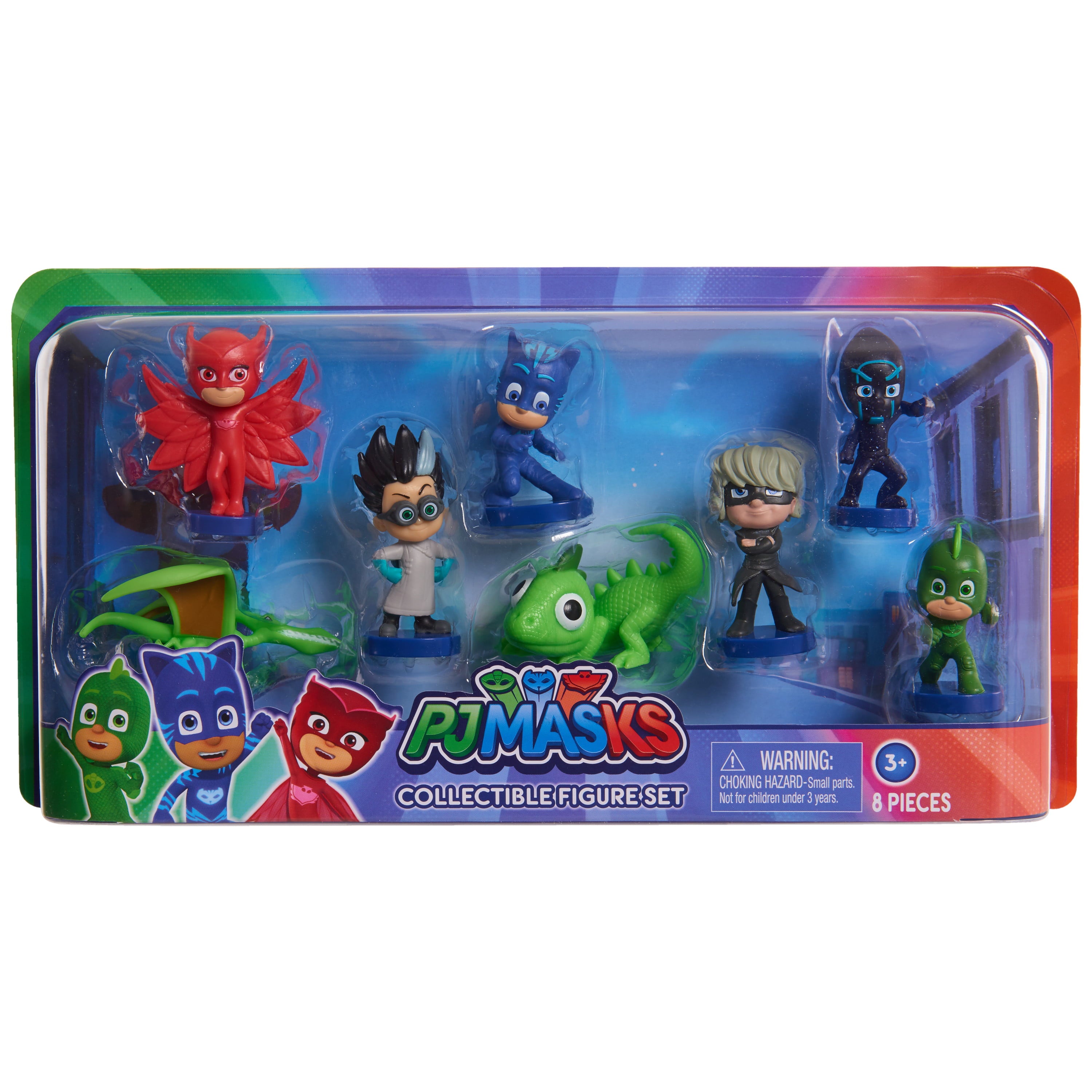 PJ Masks Collectible Figure Set， 8 Piece Set，  Kids Toys for Ages 3 Up， Gifts and Presents