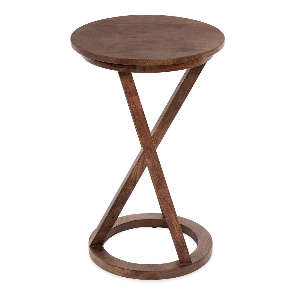 Kate and Laurel Aja Modern Wood Accent Table