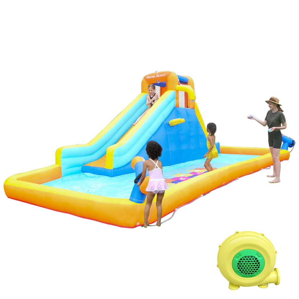 Inflatable Water Slides Kids Bounce House with Pool