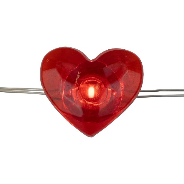 Northlight 20 count Red Valentine x27 s Day Love And Heart Led Fairy Lights 6 25ft Copper Wire