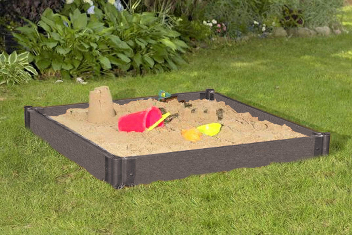 4' x 4' Composite Square Sandbox - 2 Inch Profile