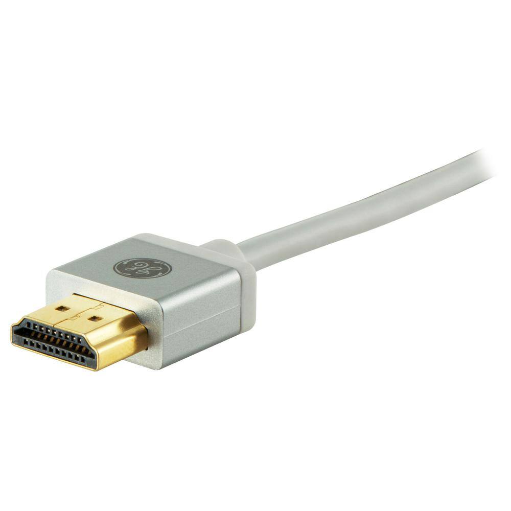 GE 8 ft. 4K HDMI 2.0 Cable with Ethernet and Gold Plated Connectors in Grey 33510