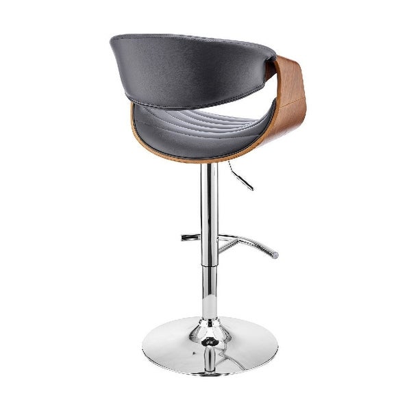 Adjustable Barstool with Faux Leather and Bucket Seat - 21 L X 21 W X 45 H Inches