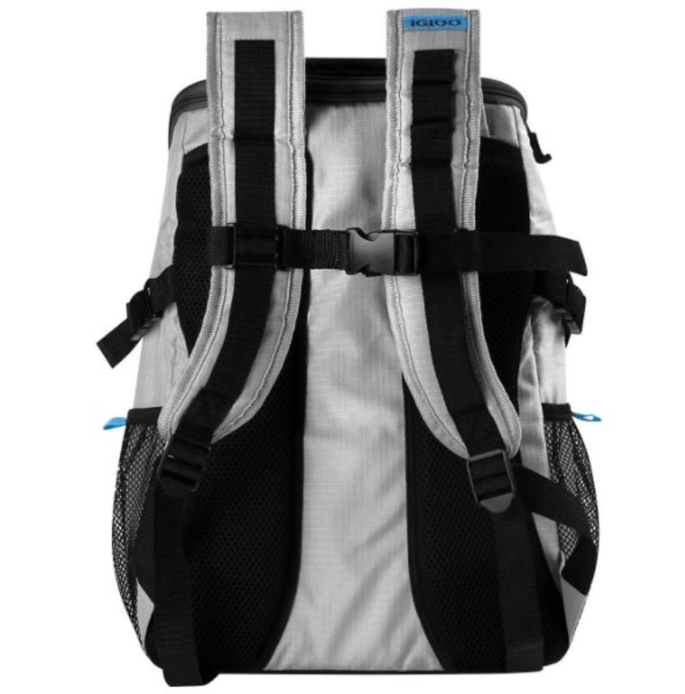 Igloo Backpack Trek Softside Cooler Top Grip 28 Can Blue/Gray