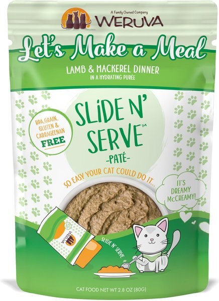 Weruva Slide N' Serve Let's Make a Meal Lamb and Mackerel Dinner Pate Grain-Free Cat Food Pouches