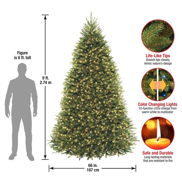 National Tree Company 9 ft. PowerConnect Dunhill Fir with Dual Color LED Lights