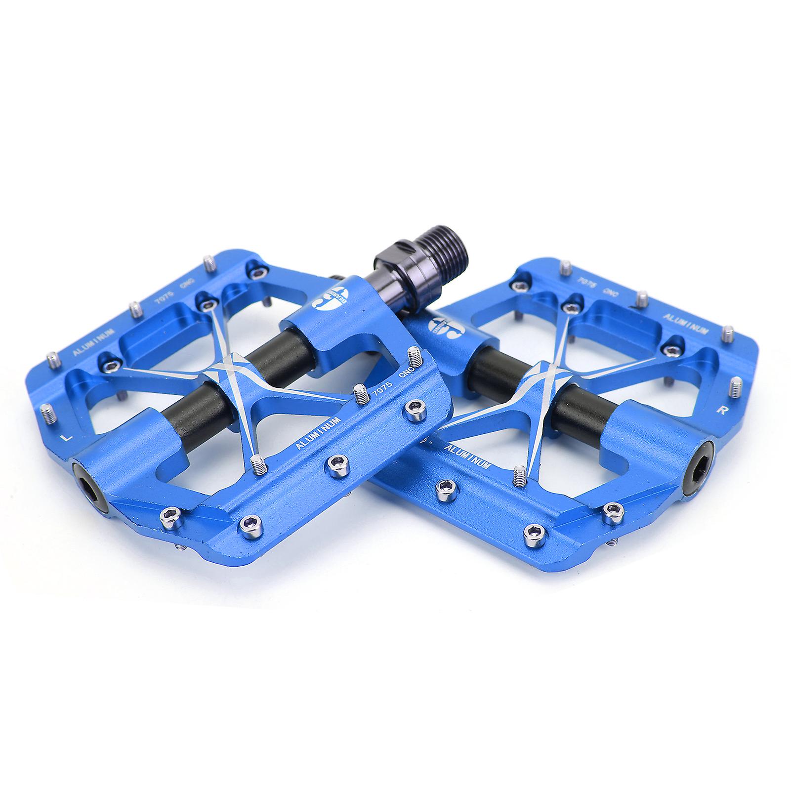 Wake Mountain Bike 3 Bearing Cnc Aluminum Alloy Pedal Durable Bicycle Accessoriesblue