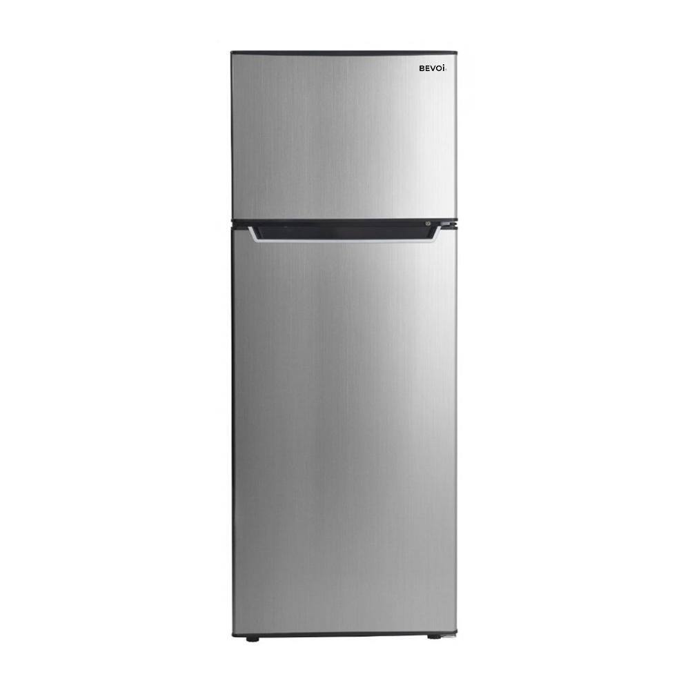 Bevoi 7.1 cu. ft. Freestanding Standard Top Freezer Refrigerator in Stainless Steel BVIREF7SS