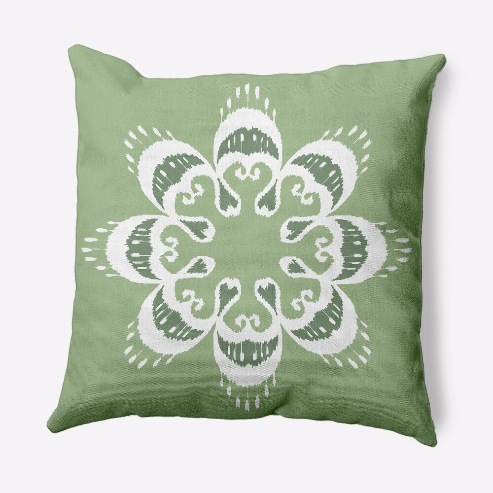 Ikat Mandala Decorative Throw Pillow