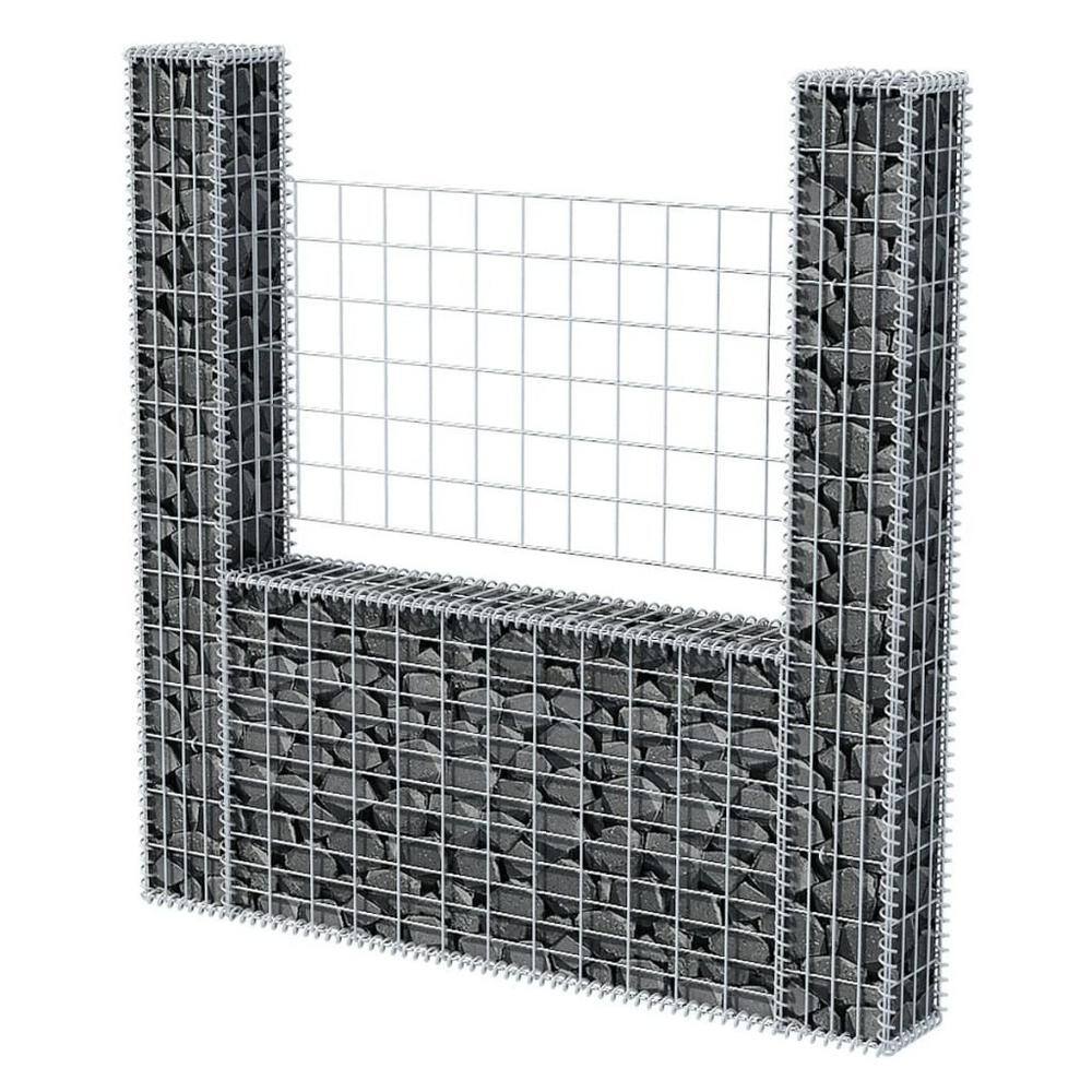 Movisa 63 in. x 7.9 in. x 59.1 in. U-Shape Galvanized Steel Gabion Basket Y-MVDONKU