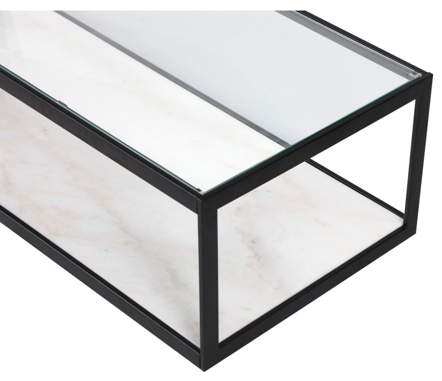 Rectangular White Marble Coffee Table  Liang  ampEimil Tamon   Industrial   Coffee Tables   by Oroa   Distinctive Furniture  Houzz