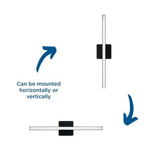 Progress Lighting Phase 4 Collection 24 in. Matte Black Medium Modern Integrated 3CCT Integrated 1-Light LED Linear Vanity Light P300404-31M-CS