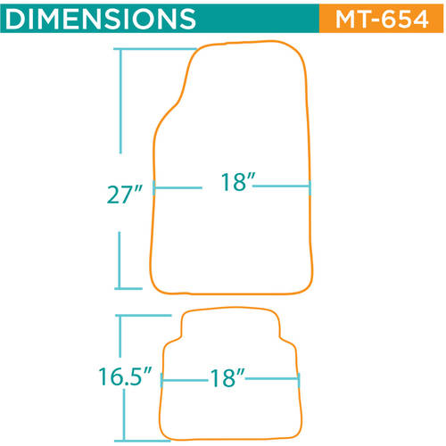 BDK Clear Car Floor Mats， 4 Pieces Set Trimmable to Fit Semi Custom