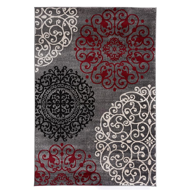 World Rug Gallery Toscana Contemporary Modern Floral Rug