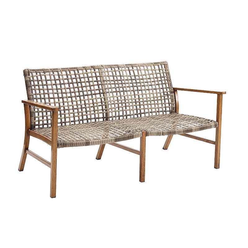 Crosley Ridley Outdoor Wicker and Metal Loveseat