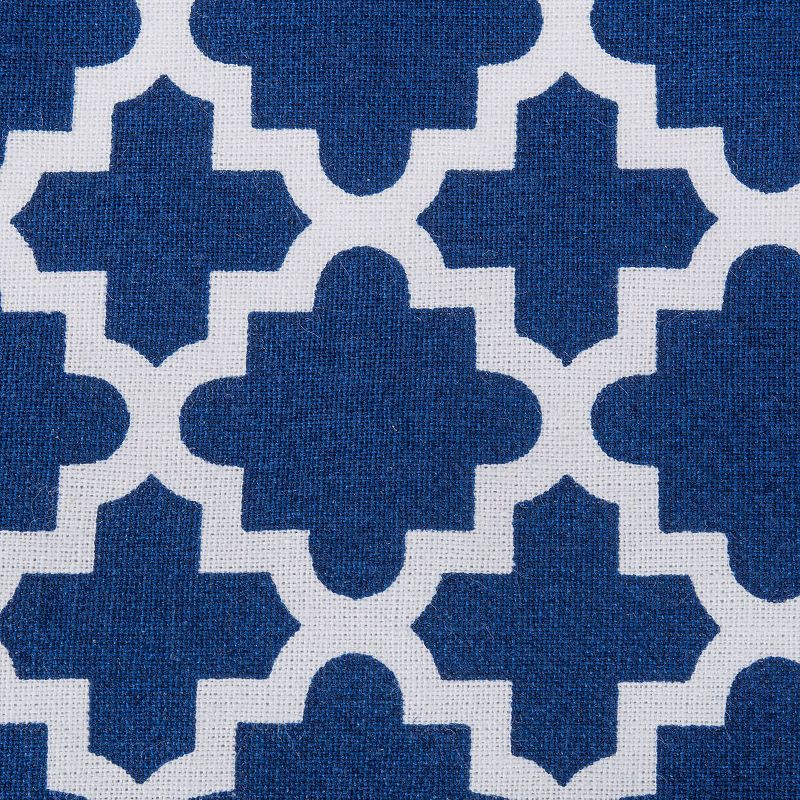 70 Navy Blue Cotton Lattice Tablecloth