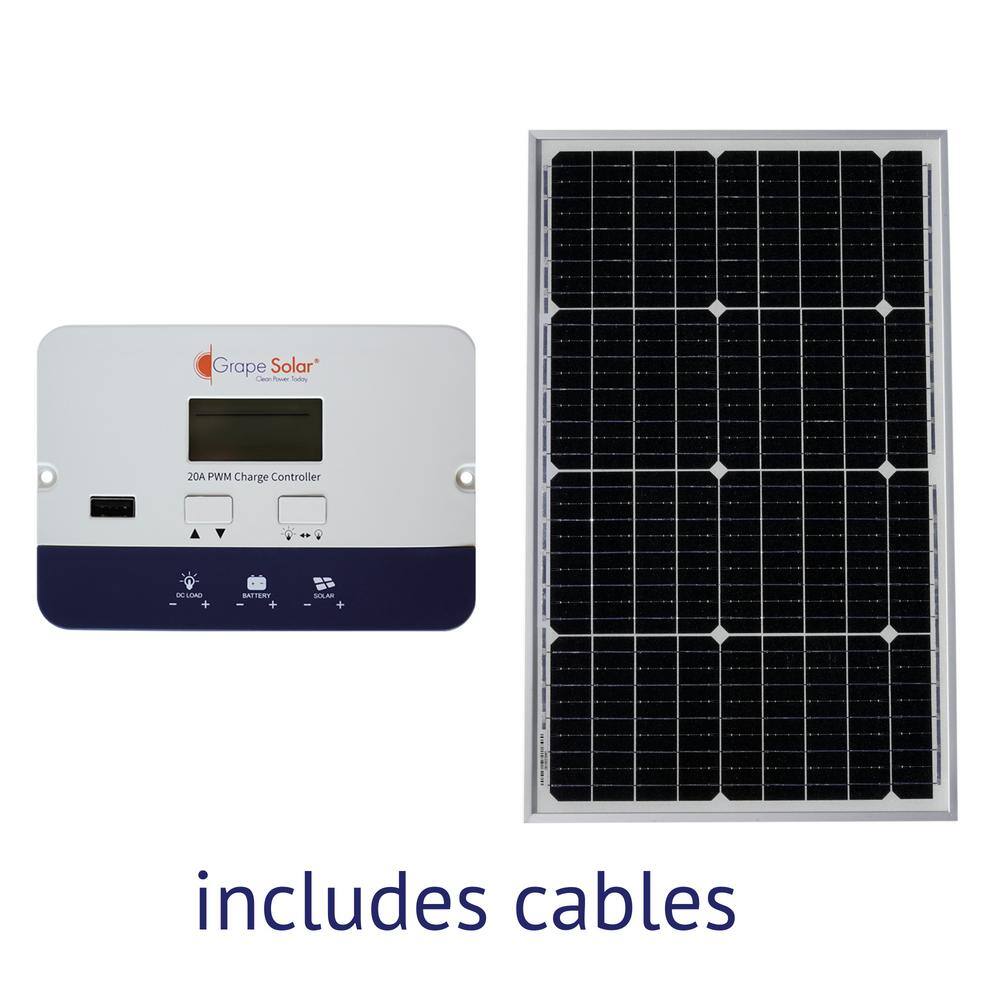 Grape Solar 50-Watt Off-Grid Solar Panel Kit GS-50-KIT