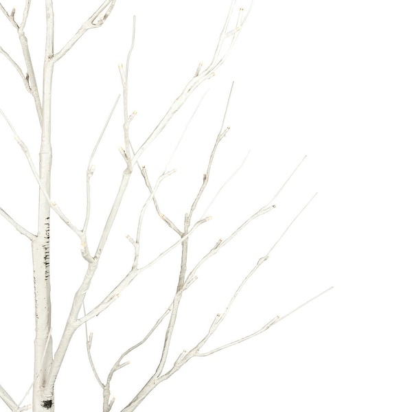 Vickerman 3' White Birch Twig Tree，Warm White 3mm Wide Angle LED lights.