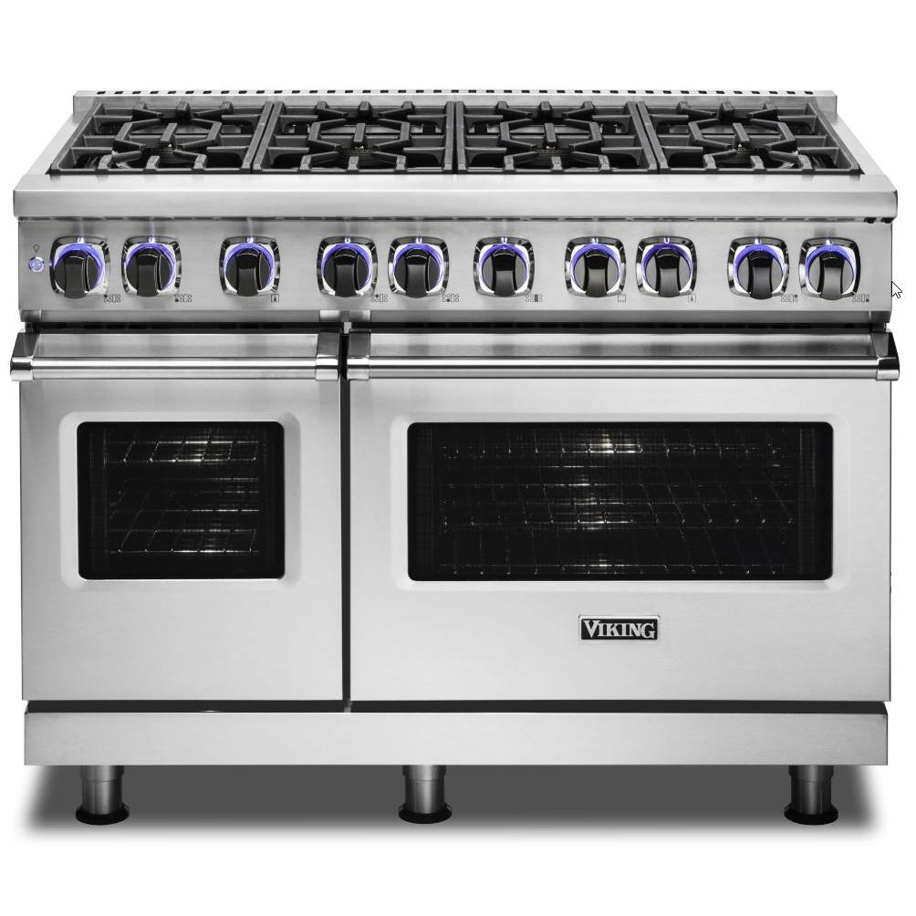 Viking 48-inch Freestanding Gas Range with Elevation Burners VGR7482-8BSSLP