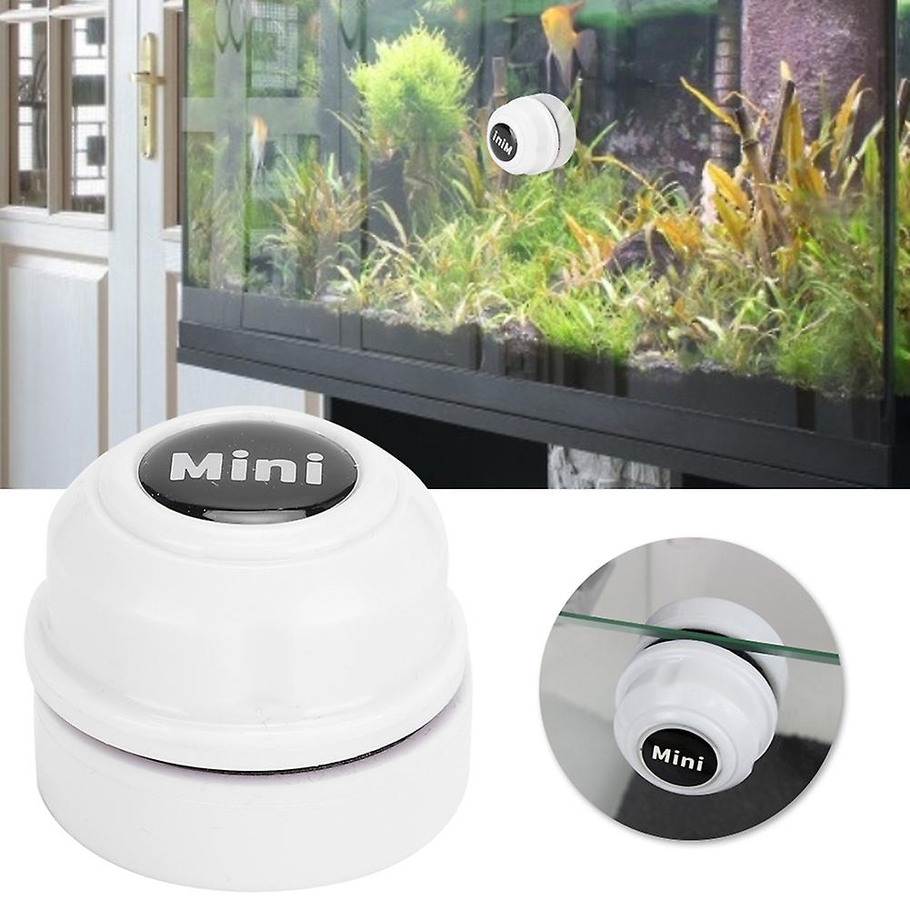 Mini Fish Tank Strong Magnetic Cleaning Brush Aquarium Glass Algae Removal Wiping Cleaner Scrubberwhite