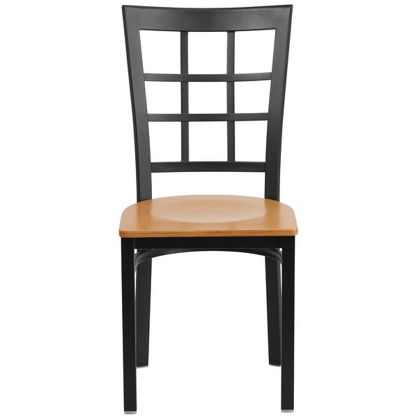 Steel Window Back Restaurant Chair - 16.5