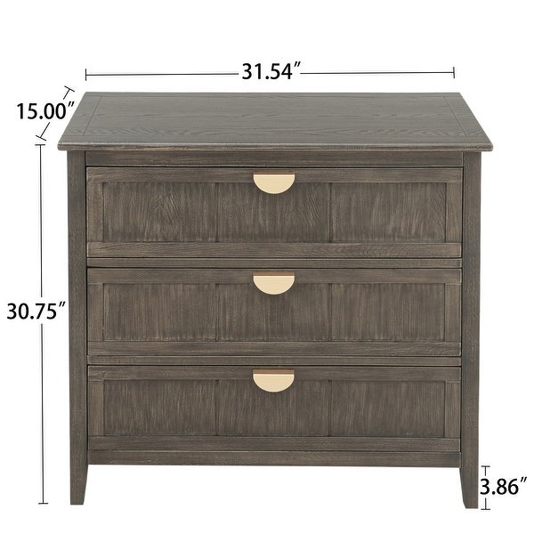 3 Drawer Wooden Cabinet Suitable for Bedroom， Living Room - - 37834894